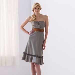 NWT Sophia Tolli Womens Bridesmaid Dress Slate Straple